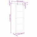 vidaXL Posuvné dvere Biela 78 x 232 cm Masívne borovicové drevo a sklo