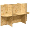 vidaXL Základňa terária s poličkou Hnedá 80 x 40 x 50 cm OSB