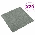 vidaXL Koberec 20 ks Zelená 50 x 50 cm 100% polypropylén