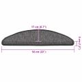 vidaXL Schodové rohože 15 ks 56x17x3 cm béžovo-sivé polkruhové