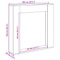 vidaXL Obloženie krbu sivá sonoma 100x20x100 cm kompozitné drevo