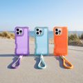 Puzdro Safepop s remienkom pre iPhone 13 6,1" fialové