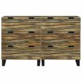 vidaXL Komoda set 2 ks Prírodná 120 x 33 x 75 cm Masívne mango drevo