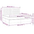 vidaXL Posteľ boxsping s matracom a LED čierna 200x200 cm látka