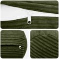 vidaXL Poťah na podložku 2 pcs HEERLEN Zelená Ø 15 x 40 cm manšestr