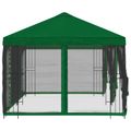 vidaXL Altánok so stenami 6 x 3 m Zelená Polyester a oceľ 190 gsm