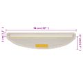 vidaXL Schodové rohože 15 ks 56x17x3 cm biele polkruhové