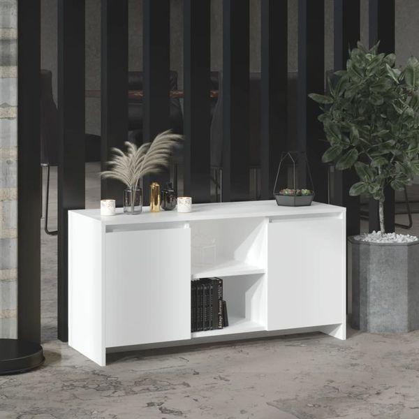 vidaXL TV skrinka, biela 102x37,5x52,5 cm, kompozitné drevo