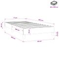 vidaXL Posteľný rám s boxspringom tmavosivá 80x200 cm látka
