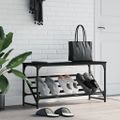 vidaXL Regál na topánky čierny 90x30x45 cm kompozitné drevo