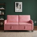 vidaXL Sofa s úložným priestorom Ružová 152 x 78 x 87 cm Polyester