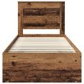 vidaXL Rám postele Staré drevo 100 x 200 cm Masívne borovicové drevo