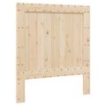 vidaXL Posteľný rám s čelom sivý 90x200 cm masívna borovica
