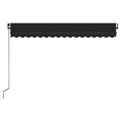 vidaXL Ručne zaťahovacia markíza s LED 450x350 cm antracitová