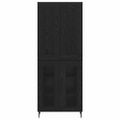vidaXL Highboard 2 ks Čierny dub 69,5 x 34 x 180 cm Kompozitné drevo