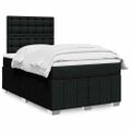 vidaXL Boxspring posteľ s matracom čierna 120x190 cm látka