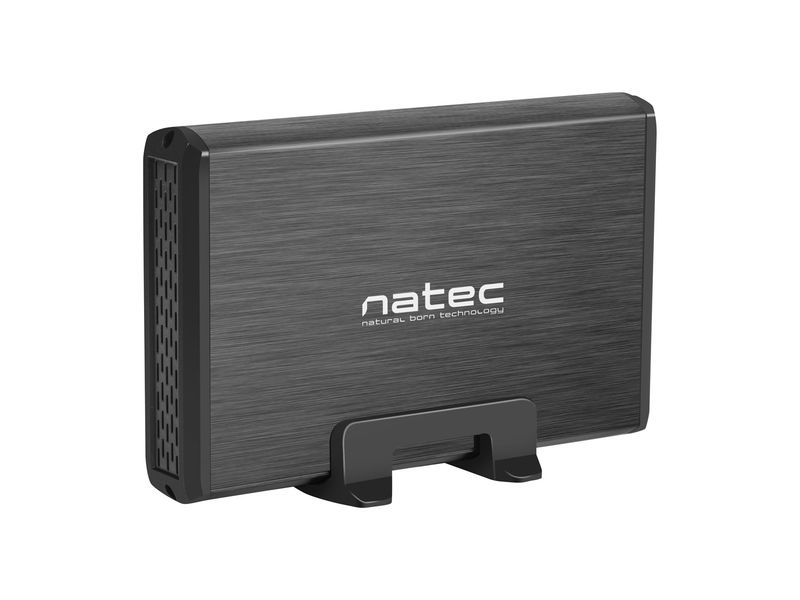 Externý box pre HDD 3,5'' USB 3.0 Natec Rhino, čierny, vrátane napájacieho adaptéra