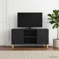 vidaXL TV skrinka 102 x 34,5 x 50 cm Čierna Kompozitné drevo