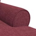 vidaXL Pufa s sukňou 3 ks Víno červené látka 91 x 157 x 91 cm