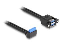 Kábel USB 5 Gbps pin header female 90° a