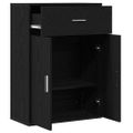 vidaXL Servírovacia skriňa Čierny dub 60 x 30 x 84 cm Kompozitné drevo