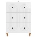 vidaXL Zásuvkový kabinet Biela s vysokým leskom 66 x 34,5 x 90 cm