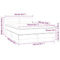 vidaXL Boxspring posteľ s matracom a LED hnedá 140x190 cm umelá koža