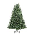 vidaXL Umelý Sklápací Vianočný Stromček Zelená 240 cm PVC a kov