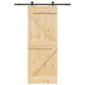 vidaXL Posuvné dvere NARVIK 80 x 210 cm (152,5 cm) Prírodná a čierna