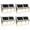 vidaXL Solárne lampy 4 ks LED svetlá teplé biele