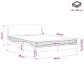 vidaXL Posteľ s matracom Dover tmavohnedá 140x200 cm látka