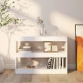 vidaXL Knižnica/deliaca stena biela 100x30x72 cm