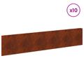 vidaXL Obrubník trávnika 10 ks 100 x 22 cm Oceľ Hrdzavý