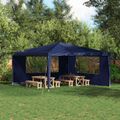 vidaXL Bočná stena párty stanu 2 ks 400 x 195 cm Modrá PE a oceľ