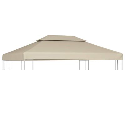 vidaXL Náhradná strieška na altánok 310 g/m², béžová 3x4 m