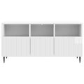 vidaXL TV skrinka Biela s vysokým leskom 102 x 34,5 x 50 cm