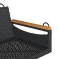 vidaXL Hojdacia lavica čierna 63x62x40 cm polyratan