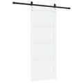 vidaXL Posuvné dvere 83 x 202 cm Borovicový masív Biela a čierna