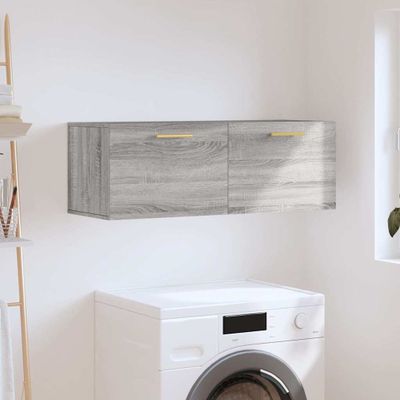 vidaXL Nástenná skrinka sivá sonoma 100x36,5x35 cm kompozitné drevo