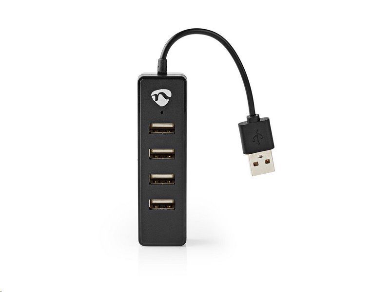 NEDIS UHUBU2420BK USB hub | 4portový | USB 2.0 | čierny