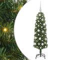 vidaXL Umelý vianočný stromček Zelená 120 cm PVC, oceľ a plast