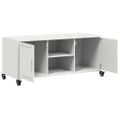 vidaXL TV skrinka biela 100,5x39x43,5 cm oceľ