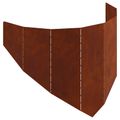 vidaXL Obrubník trávnika 100 x 45 cm Oceľ Hrdzavý