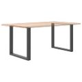 vidaXL Nohy k jedálenskému stolu v tvare U, 2 ks, antracitové, 90 x (72-73) cm, oceľ