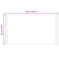 vidaXL Zrkadlo do kúpeľne s LED Priehľadná 90 x 50 cm tvrdené sklo