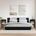 vidaXL Nočné stolíky 2 ks čierne 35x34x65 cm kompozitné drevo