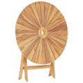 vidaXL Skladací záhradný stôl Ø 85 cm, tíkový masív