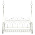 vidaXL Hojdací stôl Oceľ 112 x 60 x 126,5 cm Antická biela