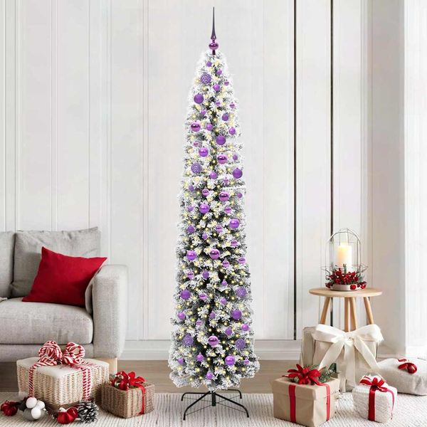 vidaXL Umelý vianočný stromček Zelená 210 cm PVC, oceľ a plast