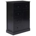vidaXL Komoda s 10 zásuvkami čierna 113x30x79 cm drevená